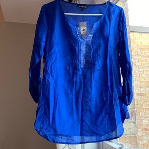 Express royal blue top.